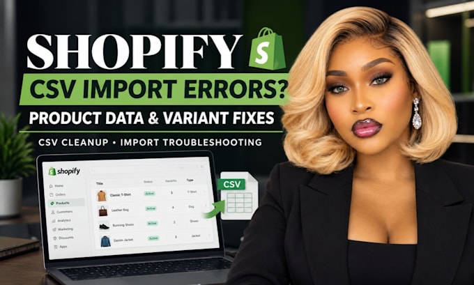 fix shopify CSV import errors, product data and variants issues