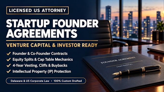 draft a legally binding founder agreement for your startup