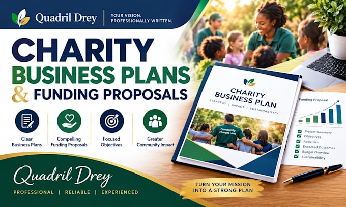 write a UK charity business plan and funding proposal