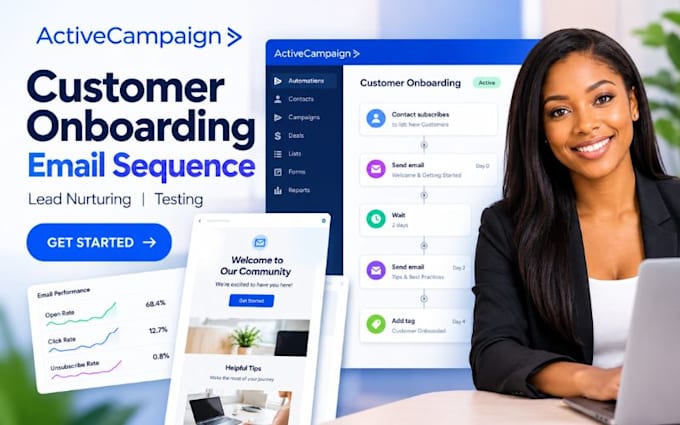setup activecampaign customer onboarding email sequence lead nurturing testing