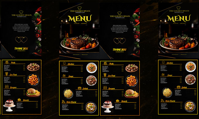 design professional restaurant menu, cafe menu and food menu