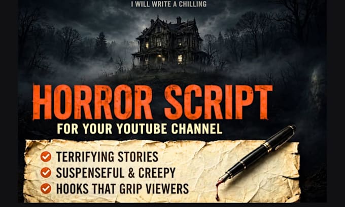 write a short horror movie script or youtube short film script