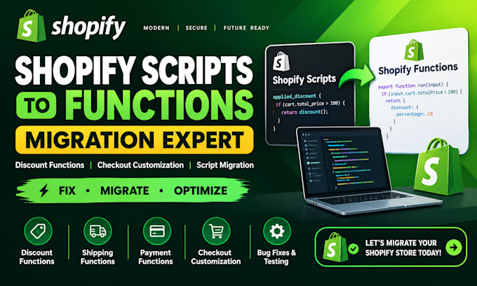 migrate shopify scripts to shopify functions and fix checkout issues