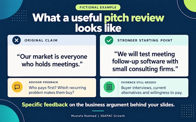 review your startup pitch deck