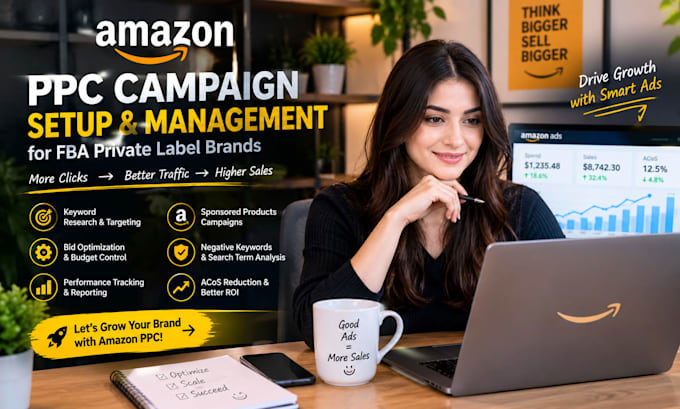 do amazon PPC campaign setup and management for fba private lable