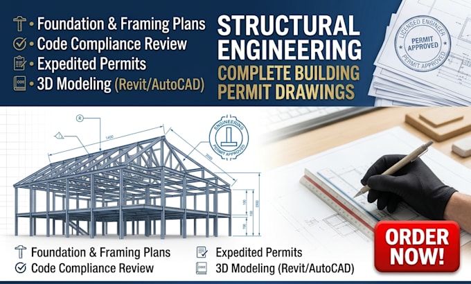 provide structural engineering and building permit drawings in texas