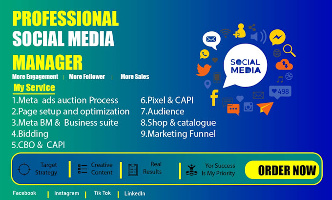 be your social media marketing manager