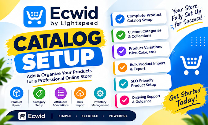 setup ecwid catalog website store redesign online bulk product
