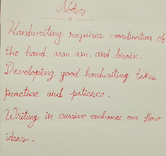 write anything in beautiful and neat cursive handwritting