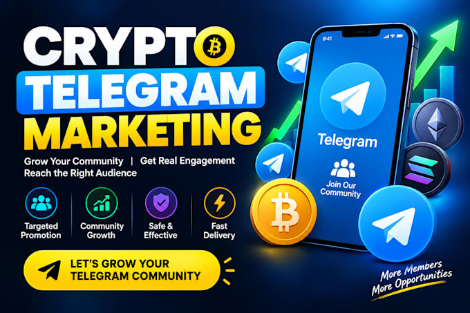 grow crypto telegram promotion, crypto telegram marketing, telegram subscribers