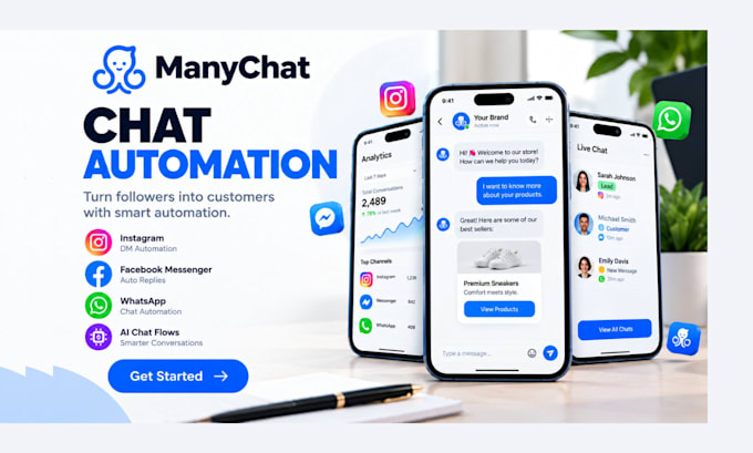 build manychat chatbot, instagram chatbot, facebook chatbot, ai chatbot, uchat