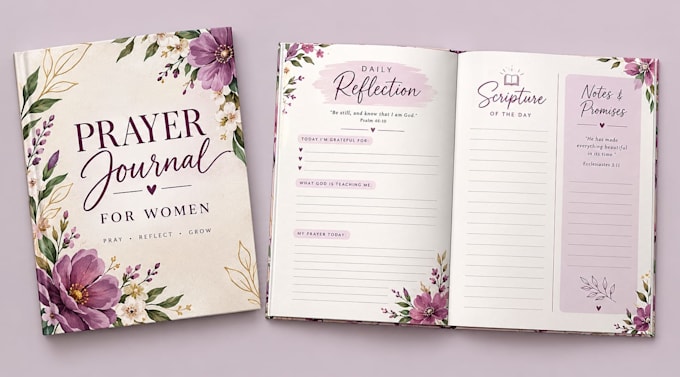 design christian journal, christian wookbook, daily devotional, prayer journal