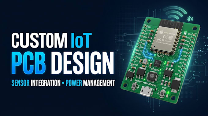engineer custom iot pcb, sensor integration and power management