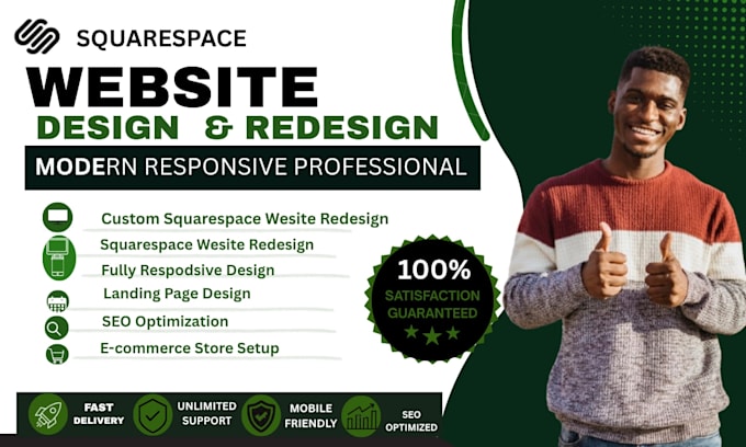 design or redesign a modern squarespace website