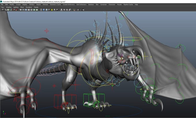 rig 3d creature, animals, quadrupeds and fix custom character rigs