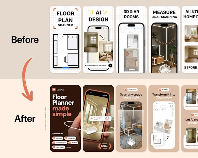 design professional app store screenshots for android and ios