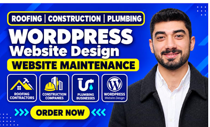 design wordpress roofing website, hvac, roofing contractor or handyman website