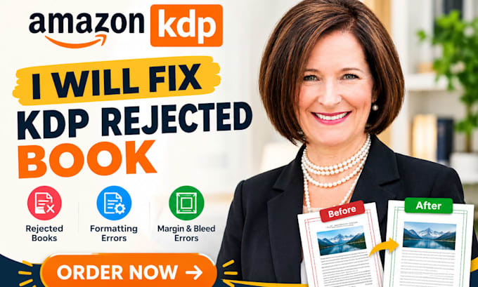 fix KDP rejected book, KDP formatting errors, KDP margins and bleed errors