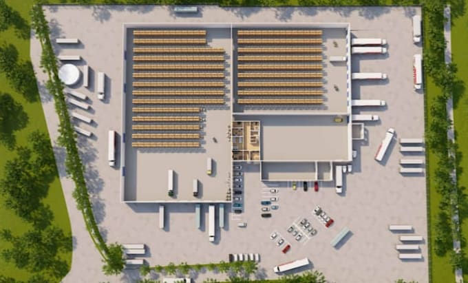 design a professional warehouse layout and 2d floor plan
