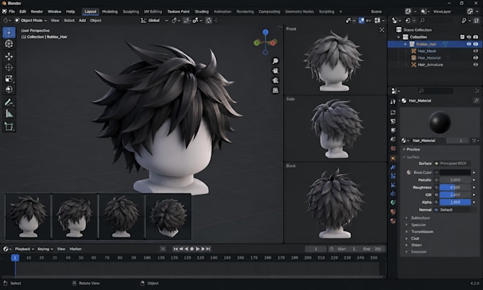 create custom roblox spiky hair roblox ugc