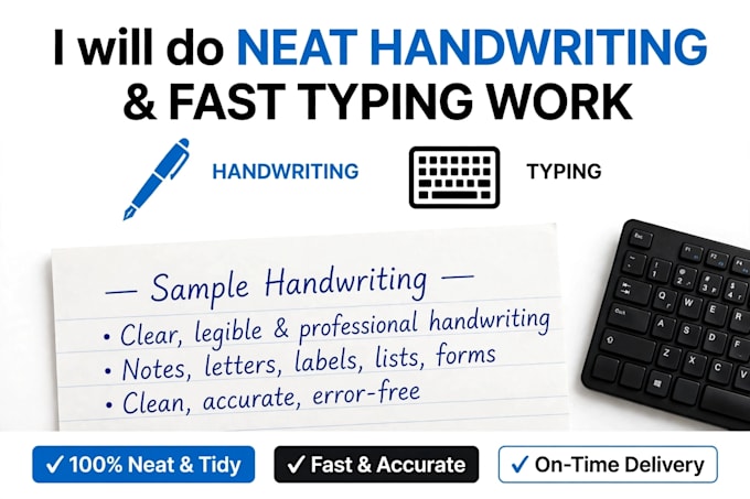 do fast typing and handwriting work for assignment