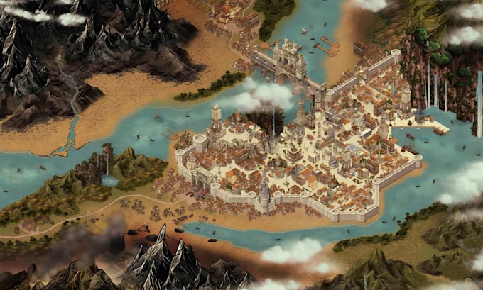 design custom fantasy world map, dnd map, kingdom map, rpg map for campaign