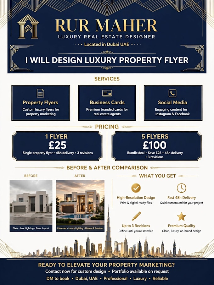 design luxury real estate flyer