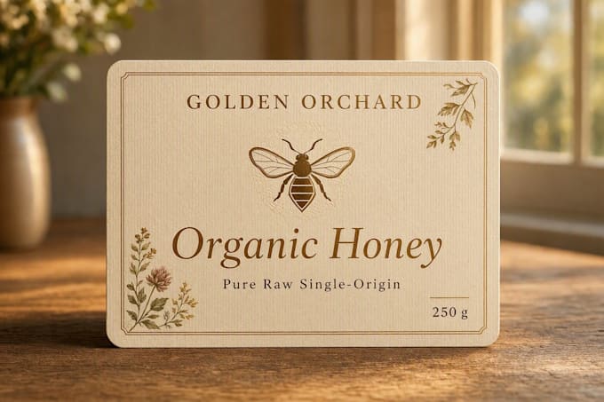 create clean and modern product label design