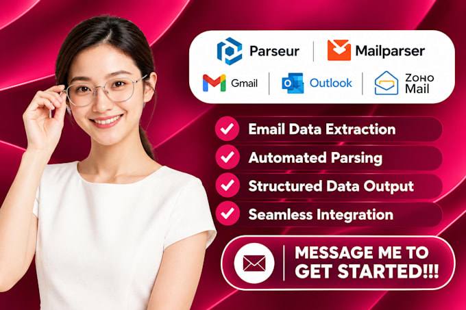 integrate parseur mailparser with gmail outlook zoho for email data extraction