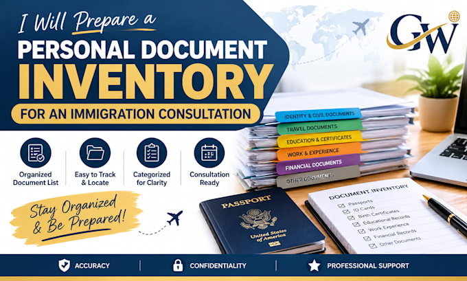 prepare a personal document inventory for an immigration consultation