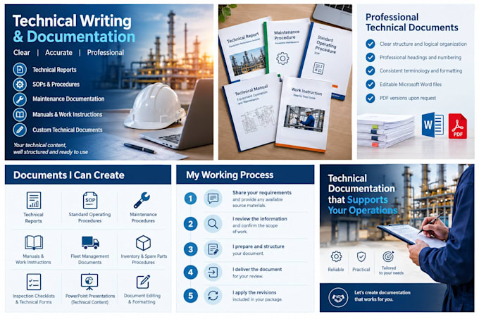 Write technical reports and maintenance procedures by Seraphinkouassi ...