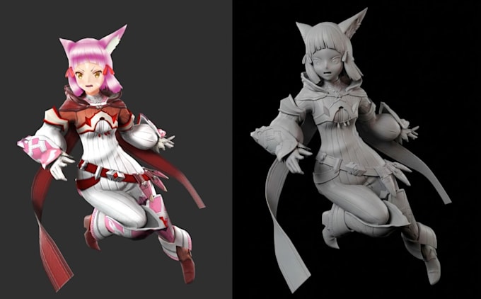 turn 2d art sketch photo image to realistic 3d model stl ready for 3d printing