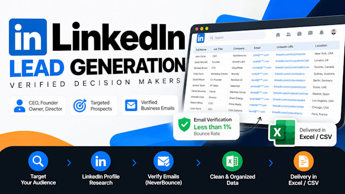 do linkedin lead generation and decision maker research