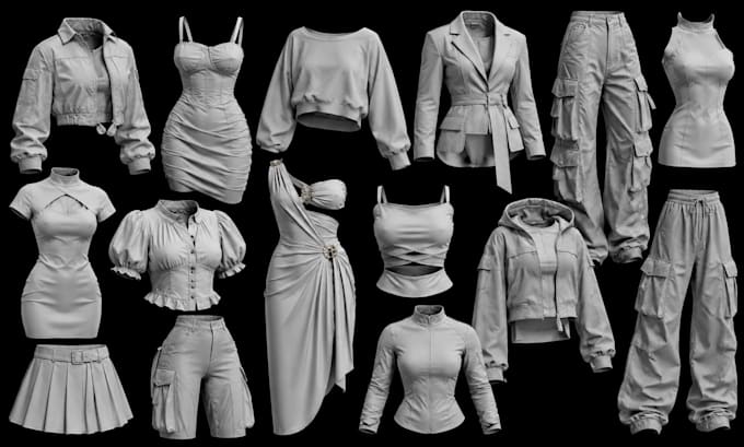 create and fix custom 3d second life mesh clothing for avatars