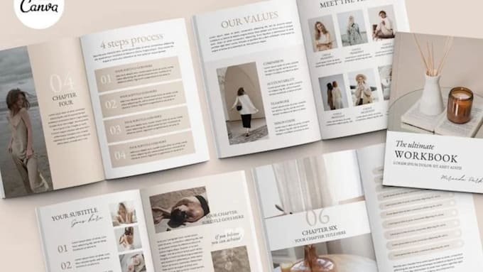 design and format canva workbook ebook design coaching workbook for your content