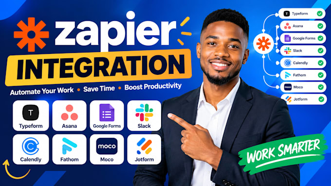 zapier integration typeform asana googleforms slack calendly fathom moco jotform