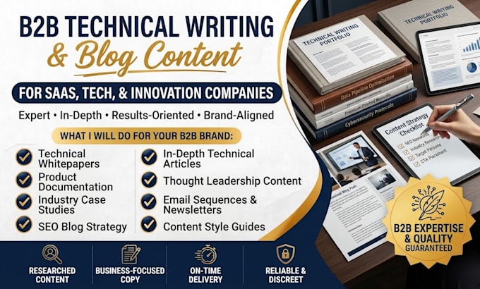 be your b2b technical writer and blog content copywriter
