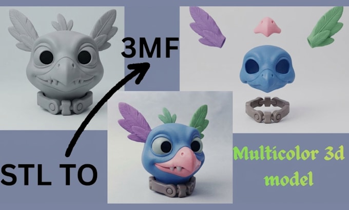 convert stl to 3mf split 3d model for bambu lab multicolor printing