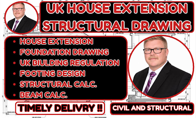 draw UK house extension structural drawings, building regs and planning drawings