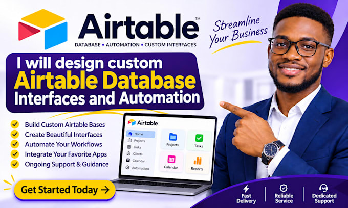 design custom airtable database interfaces and automation