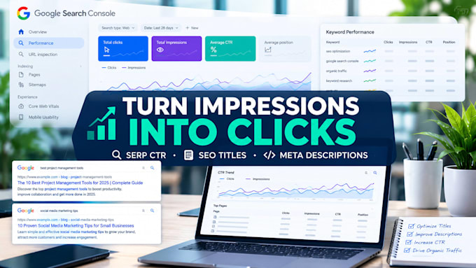 optimize serp CTR and google search console for organic clicks