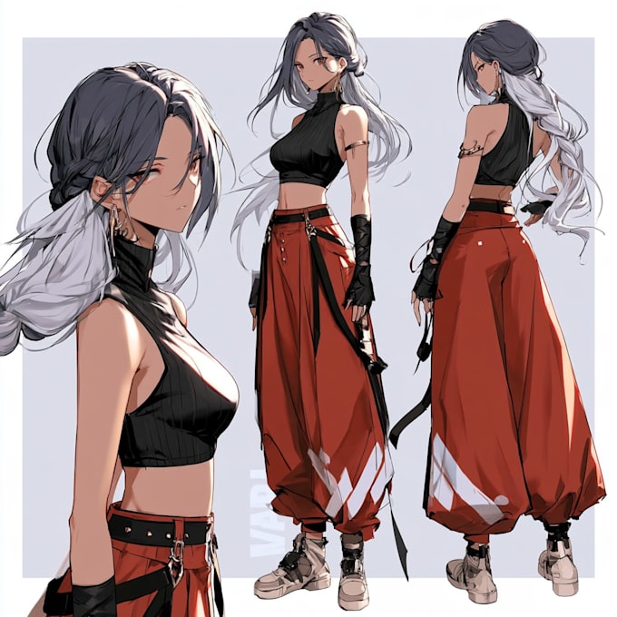 create an anime character sheet