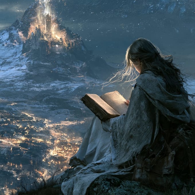 create artistic fantasy book cover design