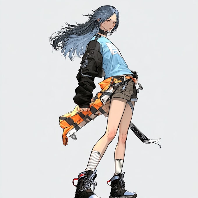 draw a anime character art for you
