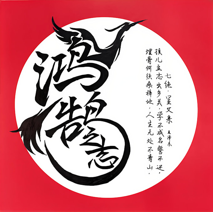 create custom chinese brush calligraphy for you
