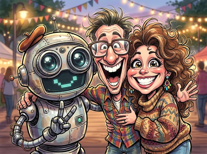 Draw cartoons, mascots, and caricatures by Chriscindane | Fiverr