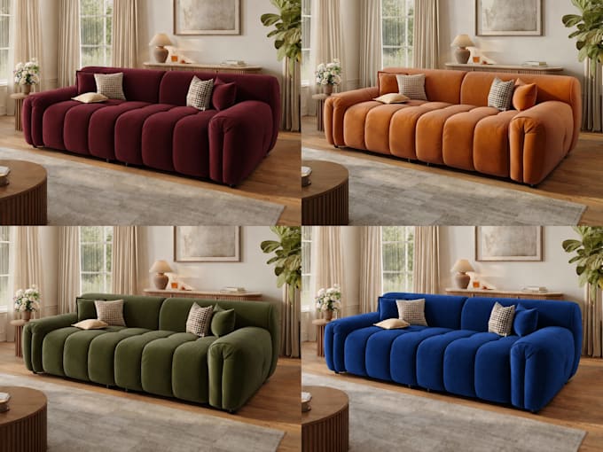 create realistic product color and material variations