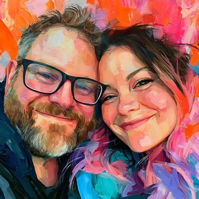 paint custom couple portrait