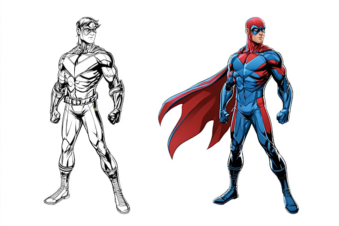 make original comic characters with distinctive features and bold artwork