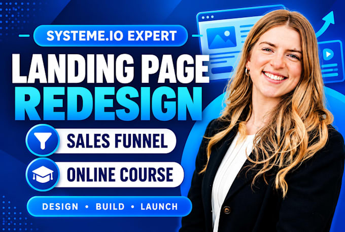 systeme io landing page redesign, systemeio online course, systeme sales funnel
